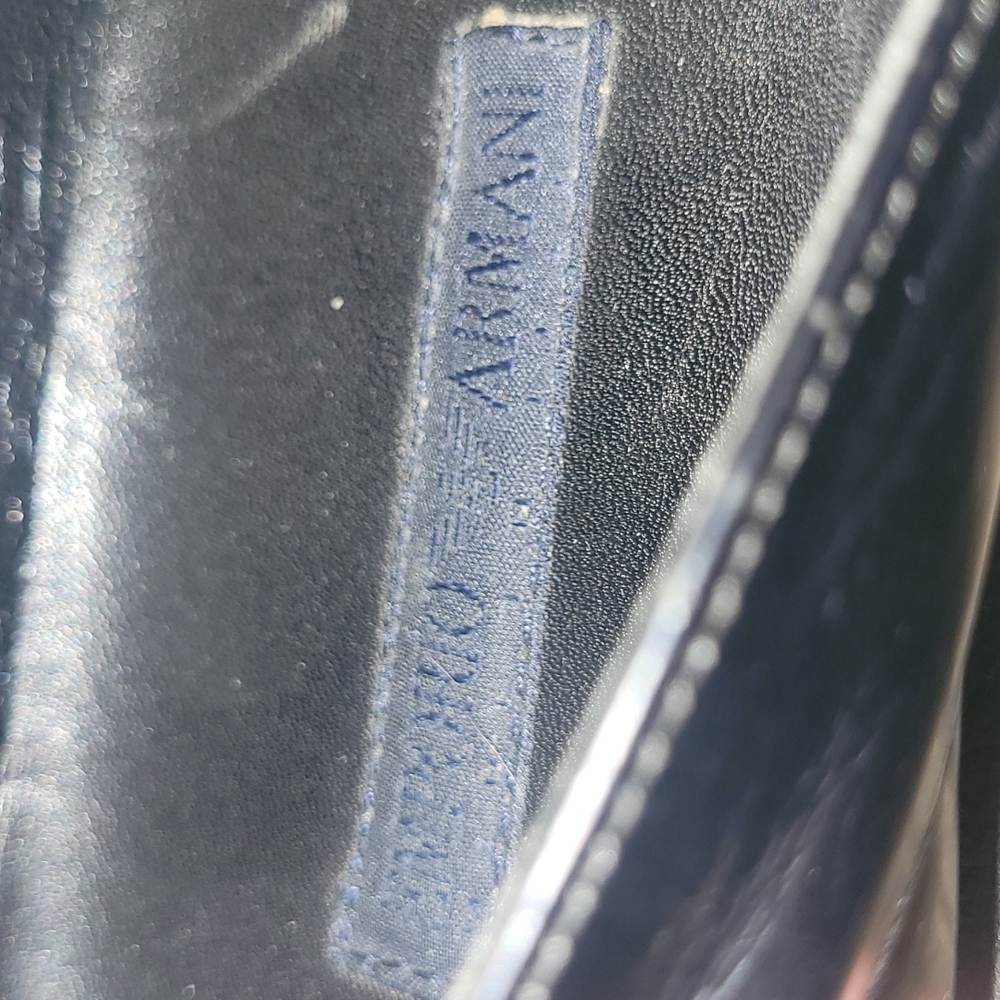Emporio Armani Dark Academia Black Leather Flats - Picture 5 of 10